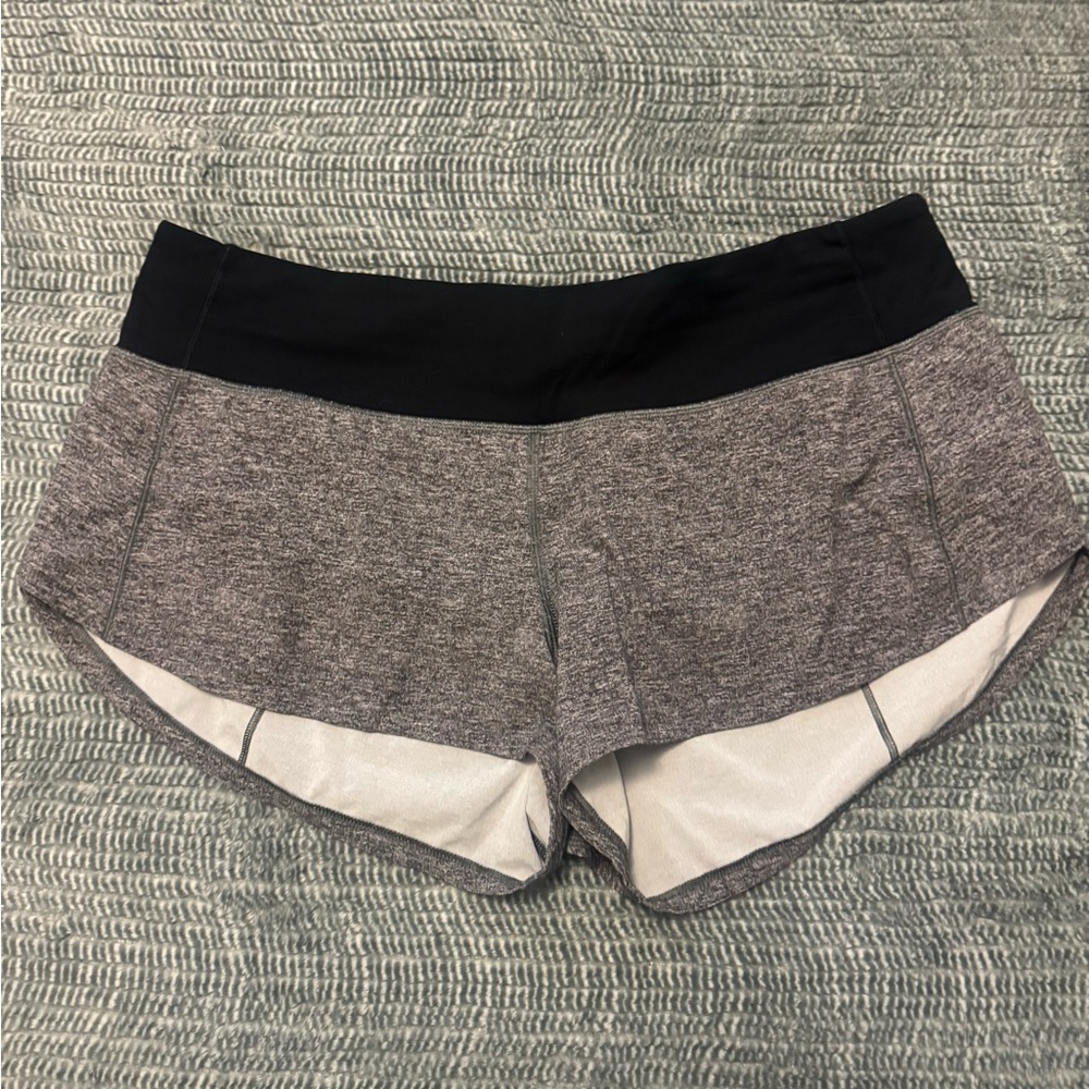 lululemon athletica Black and Gray Athletic Shorts